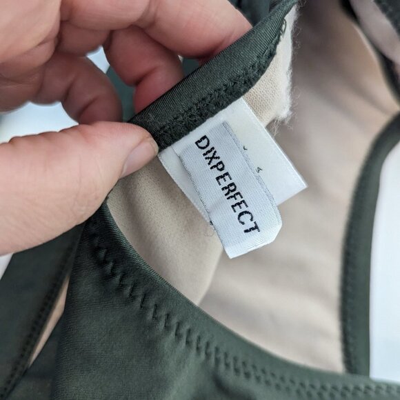 Dixperfect Bikini High Waist Cheeky Sport Swimsuit Green Size XL - Picture 7 of 13